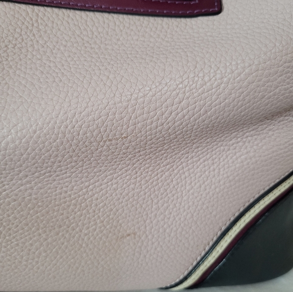 Coach Laura Spectator Violet/Navy/Plum Pebbled Leather purse - Picture 3 of 12